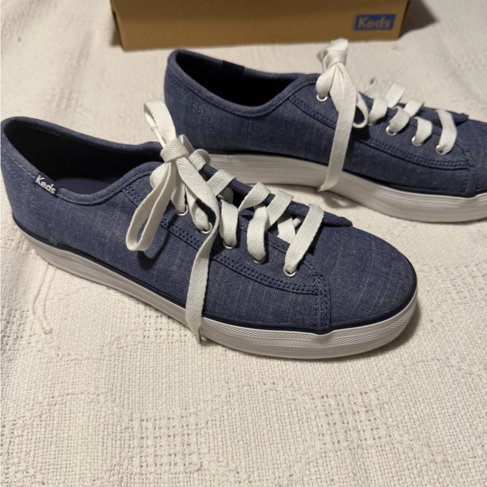 Keds Denim Blue Sneakers with White Accents